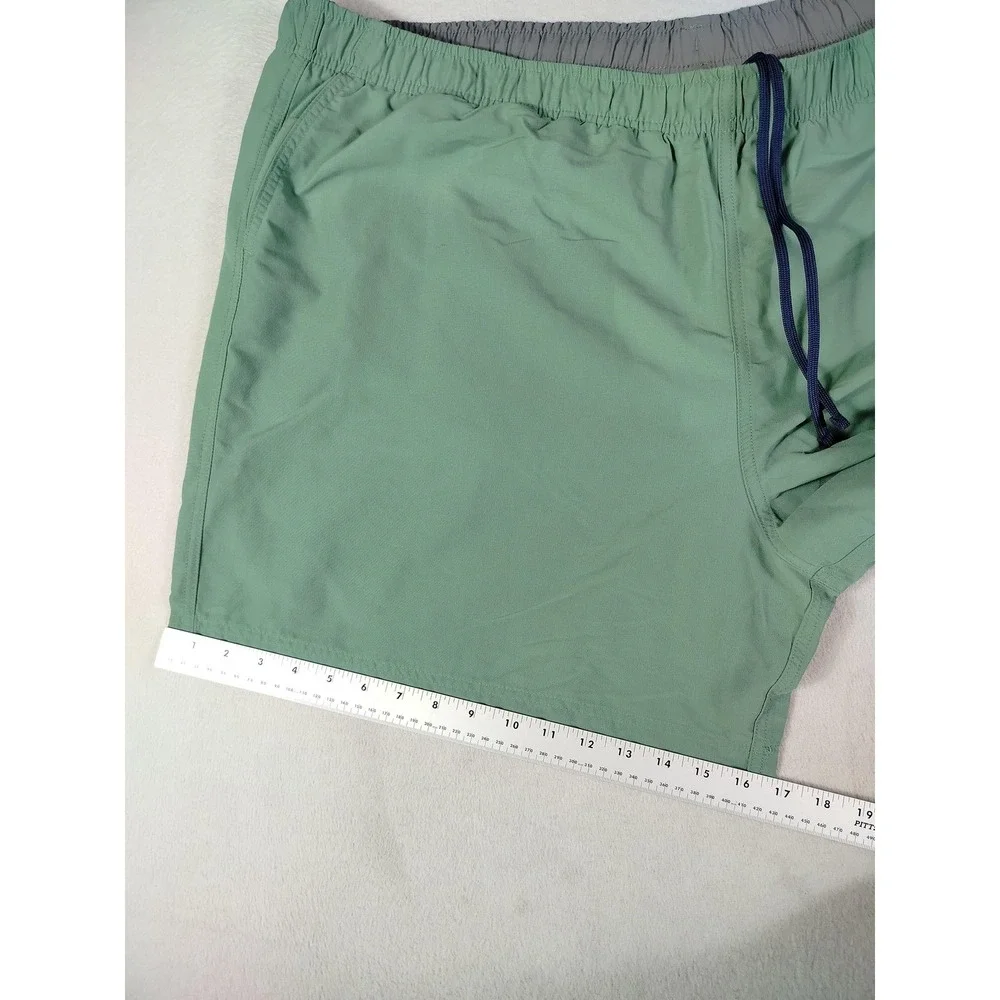 L.L. Bean‎ Swim Trunks Shorts Mens XXL Green Mesh Lined Drawstring Pockets